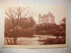 Carte Postale Guéméné-Penfao (44) Chateau De Juzet  (Petit Format Oblitérée  Timbre 20 Centimes ) - Guémené-Penfao