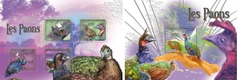 Centrafrica 2011, Animals, Birds, Pavon, 4val In BF+BF - Paons
