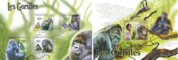 Centrafrica 2011, Animals, Gorilla, 4val In BF+BF - Gorilla