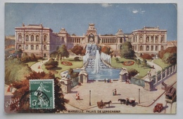 CARTOLINA  " MARSEILLE - PALACE DE LONGCHAMP " VIAGGIATA 1908 - Cinq Avenues, Chave, Blancarde, Chutes Lavies