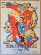 Affiche Cinéma Originale Film LES INDISCRETES De RAOUL ANDRE,  DANY CARREL FRANCK VILLARD NICOLE BERGER LOUISE CARLETTI - Affiches & Posters
