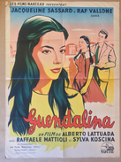 Affiche Cinéma Originale Film GUENDALINA D'ALBERTO LATTUADA Avec RAF VALLONNE JACQUELINE SASSARD SYLVIA KOSCINA - Affiches & Posters