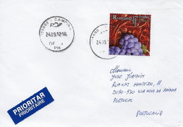 TIMBRES - STAMPS - LETTRE POUR PORTUGAL - ROUMANIE - RAISINS - TIMBRE OBLITÉRÉ - Lettres & Documents