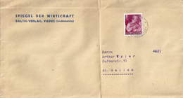 Motiv Brief  "Spiegel Der Wirtschaft, Baltic Verlag, Vaduz"           1954 - Covers & Documents