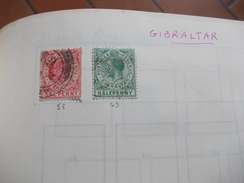 TIMBRES 1 Page Gibraltar 2 Timbres Valeur 1.40 € - Gibraltar