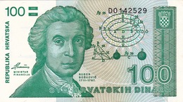 CROATIA - HRVATSKA -  100 Dinara 1991 - Croatia