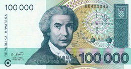CROATIA - HRVATSKA -  100000 Dinara 1993 - Croatia