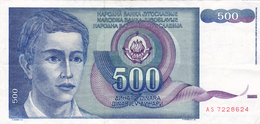 Yugoslavia , SFRJ  500  Dinara 1990 - Yugoslavia