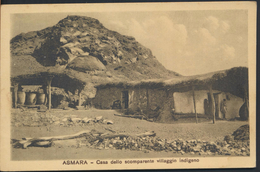 °°° 2264 - ERITREA - ASMARA - CASA DELLO SCOMPARENTE VILLAGGIO INDIGENO °°° - Eritrea