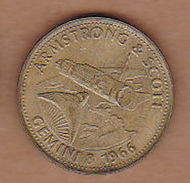 AC -  ARMSTRONG & SCOTT GEMINI 8 1966 SHELL TOKEN - JETON - Monétaires / De Nécessité