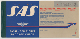 SAS AIRLINES PASSENGER TICKET  ISTANBUL -WIEN ? - Billetes