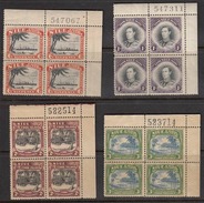 Niue 1944-46 Full Set, Mint No Hinge, Blocks W/control Numbers, Sc# 77-85, SG 89-97 - Niue