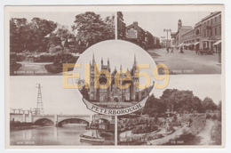 Peterborugh (Cambridgeshire), Multiview Card, Backside: Quote From W. Churchill, Unused - Autres & Non Classés