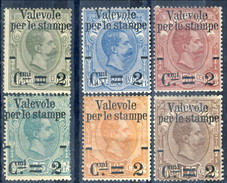 Regno 1890 Serie N. 50 - 55 Sovrastampati MNH Eccezionale Freschezza Cat. € 450 - Neufs