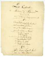 POEME ROYALISTE "la Cartouche" Sans Date - Vers 1795/1820 Bermond De Vacheres - Manuscrits