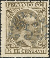 Fernando Poo. * 31 5 Ctvos Sobre 1/8 Ctvo Verde Gris. MAGNIFICO Y RARO. (Edifil 2017: 148€) - Otros & Sin Clasificación