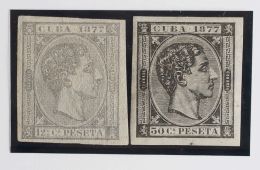 Cuba. * 40s, 42s 12 ½ Cts Gris Y 50 Cts Negro. SIN DENTAR. MAGNIFICOS. (Edifil 2017: 90€) - Otros & Sin Clasificación