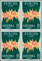 Andorra. ** 72(4) 8 Pts Multicolor, Bloque De Cuatro. MAGNIFICO. (Edifil 2017: 460€) - Otros & Sin Clasificación