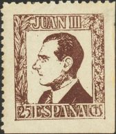 ** 25 Cts Castaño JUAN III (Don Juan De Borbón). MAGNIFICA. - Otros & Sin Clasificación