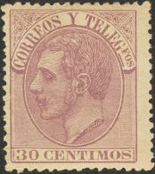 Alfonso XII. 1 De Enero De 1882. * 211 30 Cts Lila. BONITO. (Edifil 2017: 460€) - Otros & Sin Clasificación