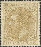 Alfonso XII. 1 De Mayo De 1879. * 209 10 Pts Sepia. MAGNIFICO Y RARO. Cert. CEM. (Edifil 2017: 2550€) - Otros & Sin Clasificación