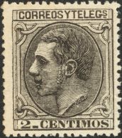 Alfonso XII. 1 De Mayo De 1879. * 200 2 Cts Negro. MAGNIFICO. - Otros & Sin Clasificación