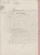 CACHET NOTARIAL 6/08/1869 - CONCESSION VILLE ROUEN ET Mr BENARD A ROUTOT (Eure) Feuille Double X 1,50 FTimbre Impérial - Seals Of Generality