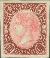 Isabel II. 1 De Enero De 1865. (*) 71 19 Cuartos Castaño Y Rosa. PIEZA DE LUJO. Cert. CEM. (Edifil 2017: 2065&eur - Otros & Sin Clasificación