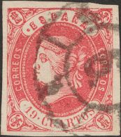 Isabel II. 16 De Julio De 1862. º 60 19 Cuartos Rosa. Enormes Márgenes Y Color Excepcional. PIEZA DE LUJO. ( - Otros & Sin Clasificación