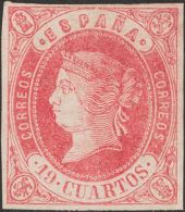 Isabel II. 16 De Julio De 1862. (*) 60 19 Cuartos Rosa. MAGNIFICO. (Edifil 2017: 265€) - Otros & Sin Clasificación