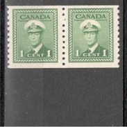 Canada1942-3: Scott263,266pairs(each 1 Mnh** And 1mh* - Unused Stamps