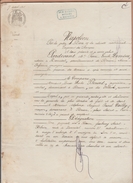 ACTE NOTARIAL 7/04/1868 - VENTE Mrs BENARD / CAILLY A DARNETAL 3 Feuiles Doubles Timbre Fiscal Humide 1,50 C - Gebührenstempel, Impoststempel