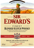 Etiket étiquette Sir Edward's Blended Scotch Whisky - Whisky