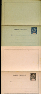 ANJOUAN COMOROS Letter Cards #1-2  15+25 C. Mint 1892 - Lettres & Documents