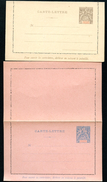 ANJOUAN COMOROS Letter Cards #5-6  15+25 C. Mint 1901 - Covers & Documents