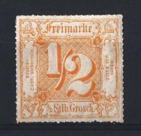 STATI DEL NORD03) 1865 - Grossa Cifra Perf.trattini  Giallo -Unif.22 MLH - Postfris