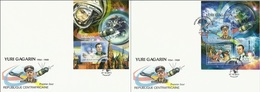 Centrafrica 2011, Space, Yuri Gagarin, 3val In BF+BF 2FDC - Africa