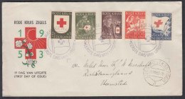 Netherlands Red Cross (Rode Kruis) 1953 FDC - Brieven En Documenten