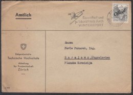 Switzerland Cover To Yugoslavia With Official Stamp - Dienstmarken