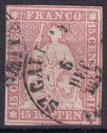 Switzerland 1854 Mi#15 Used - Gebraucht