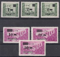 Istria Litorale Yugoslavia Occupation, Porto 1946 Sassone#8-13 Mint Hinged - Jugoslawische Bes.: Istrien