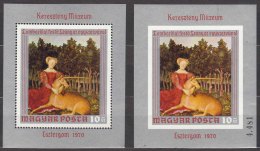 Hungary Paintings Art 1970 Mi#Block 78 A And B Mint Never Hinged - Unused Stamps