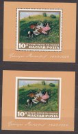 Hungary Paintings Art 1966 Mi#Block 56 A And B Mint Never Hinged - Ungebraucht