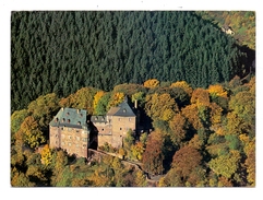 5242 KIRCHEN - FREUSBURG, Burg, Jugendherberge, Luftaufnahme - Kirchen