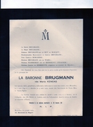 Brugmann Née Kenens Maria °1844 Bruxelles +1923 Evere Du Roy De Blicquy De Waha Brugmannhospitaal Verviers - Obituary Notices