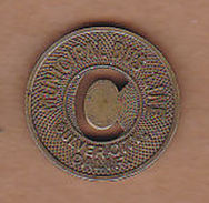 AC -  CULVER CITY CALIFORNIA MUNICIPAL BUS LINE #1 GOOD FOR LOCAL ZONE RIDE FARE  TOKEN - JETON - Monetari/ Di Necessità