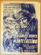 Affiche Cinéma Originale Film LES DIABLES VERTS DE MONTECASSINO " DIE GRUNEN TEUFEL VON MONTE CASSINO "de HARALD REINL - Affiches & Posters