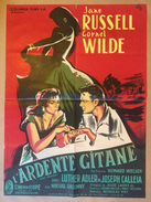 Affiche Cinéma Originale Film L'ARDENTE GITANE " HOT BLOOD "de NICHOLAS RAY Avec JANE RUSSEL CORNEL WIDE - Affiches & Posters