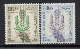 1963 Sudan Freedom From Hunger Complete Set Of  2 MNH - Sudan (1954-...)