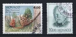 Monaco 1991 : Timbres Yvert & Tellier N° 1801 Et 1809. - Oblitérés